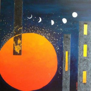 Voir le détail de cette oeuvre: coucher de soleil sur Manhatan